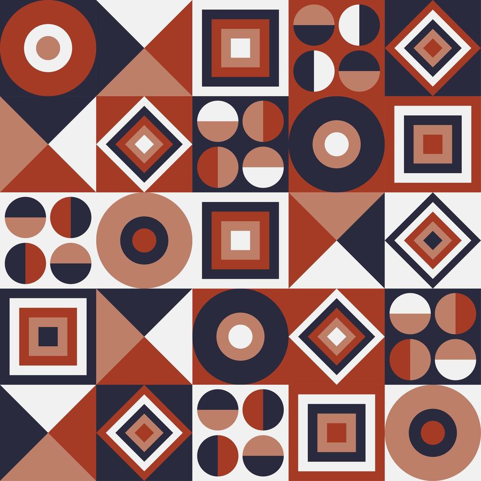 Neo geometric pattern. Modern abstract style. White and brown objects photo