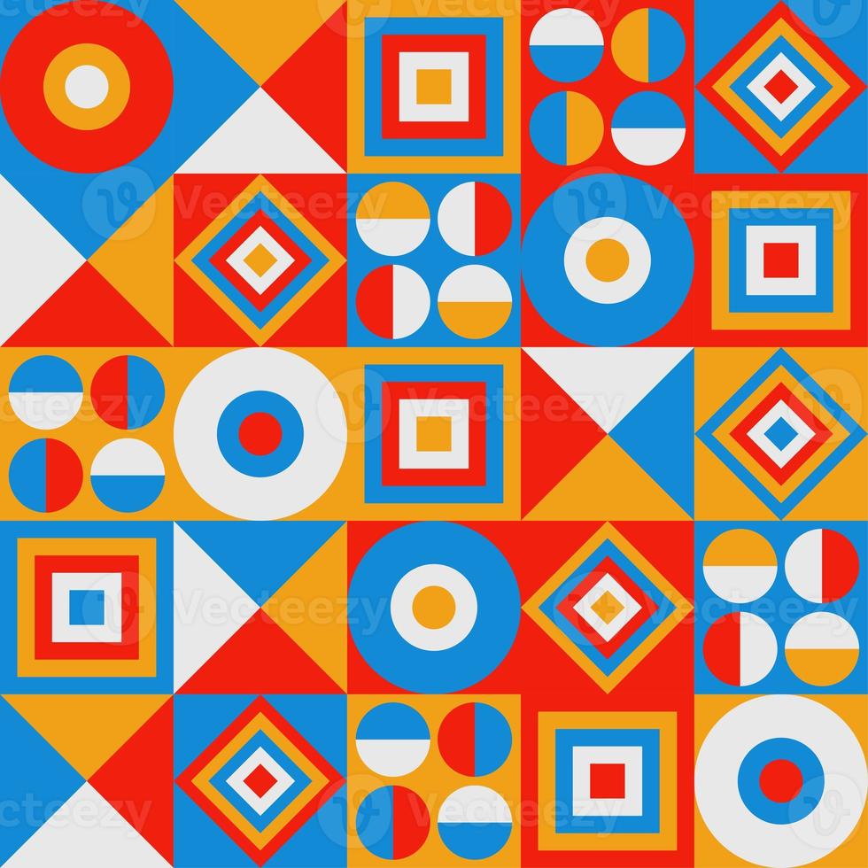 Multicolored neo geometric pattern. Modern style. photo