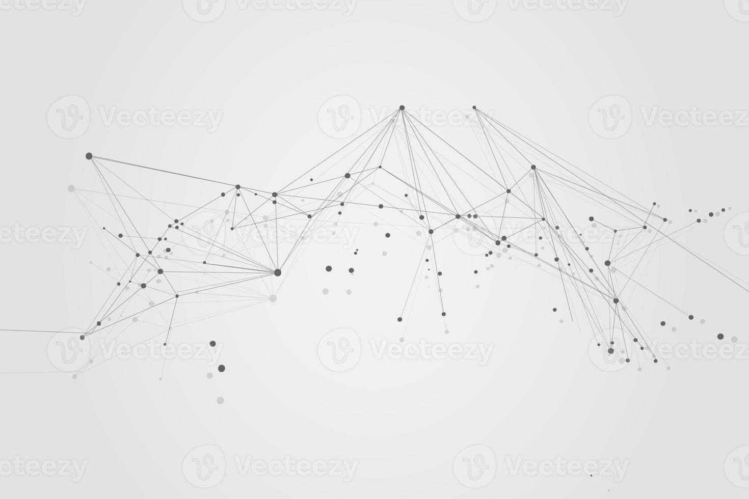 Abstract connecting dots, Polygonal background, connection technology design photo