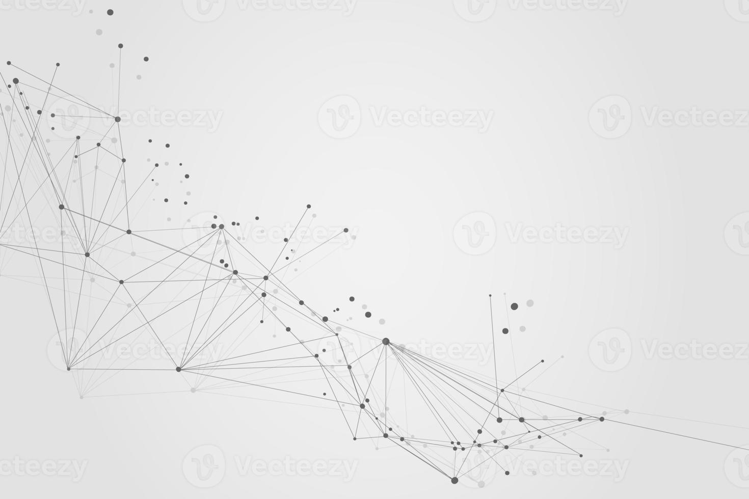 Abstract connecting dots, Polygonal background, connection technology design photo