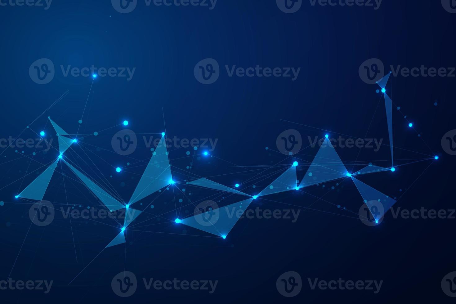Abstract connecting dots, Polygonal background, connection technology design photo