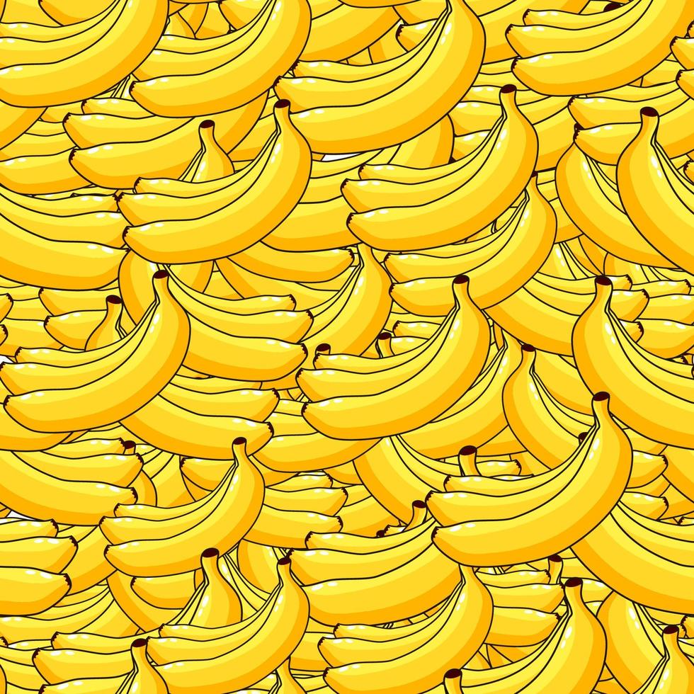 Seamless fruit pattern bananas. vector