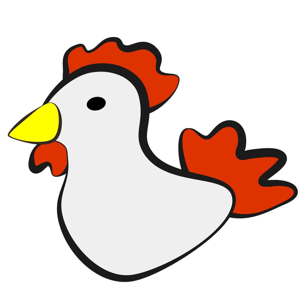 polla, icono, estilo de dibujo infantil. vector