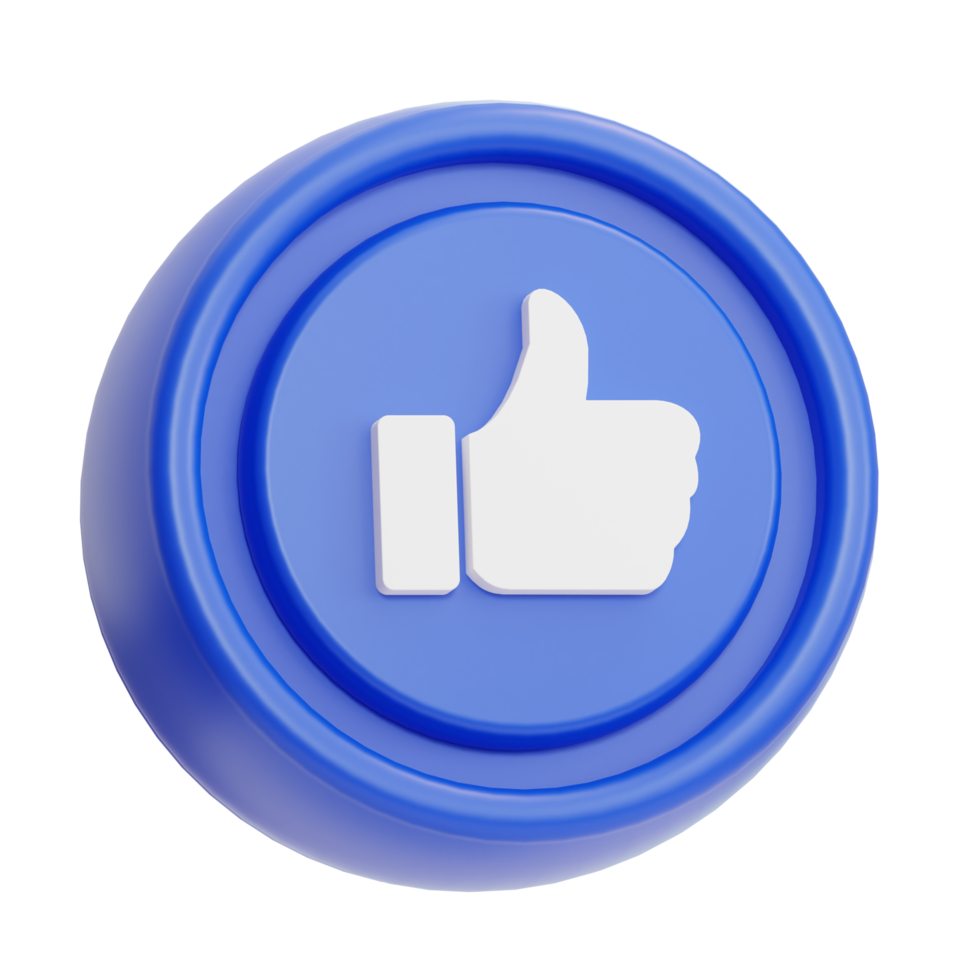 social media like illustration 3d png