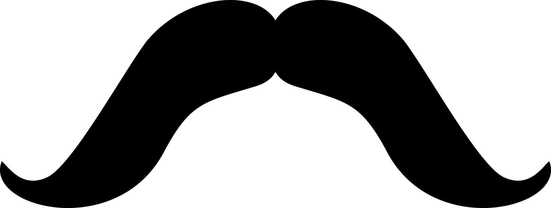 mustache icon in trendy flat style vector