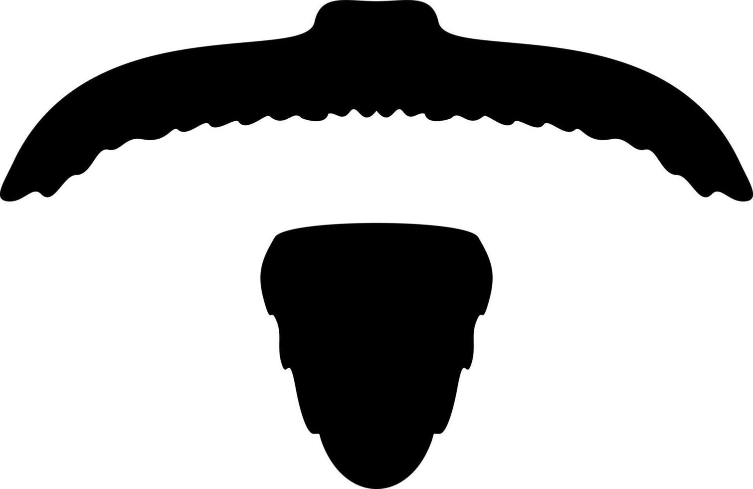 bigote y barba perilla plana vector