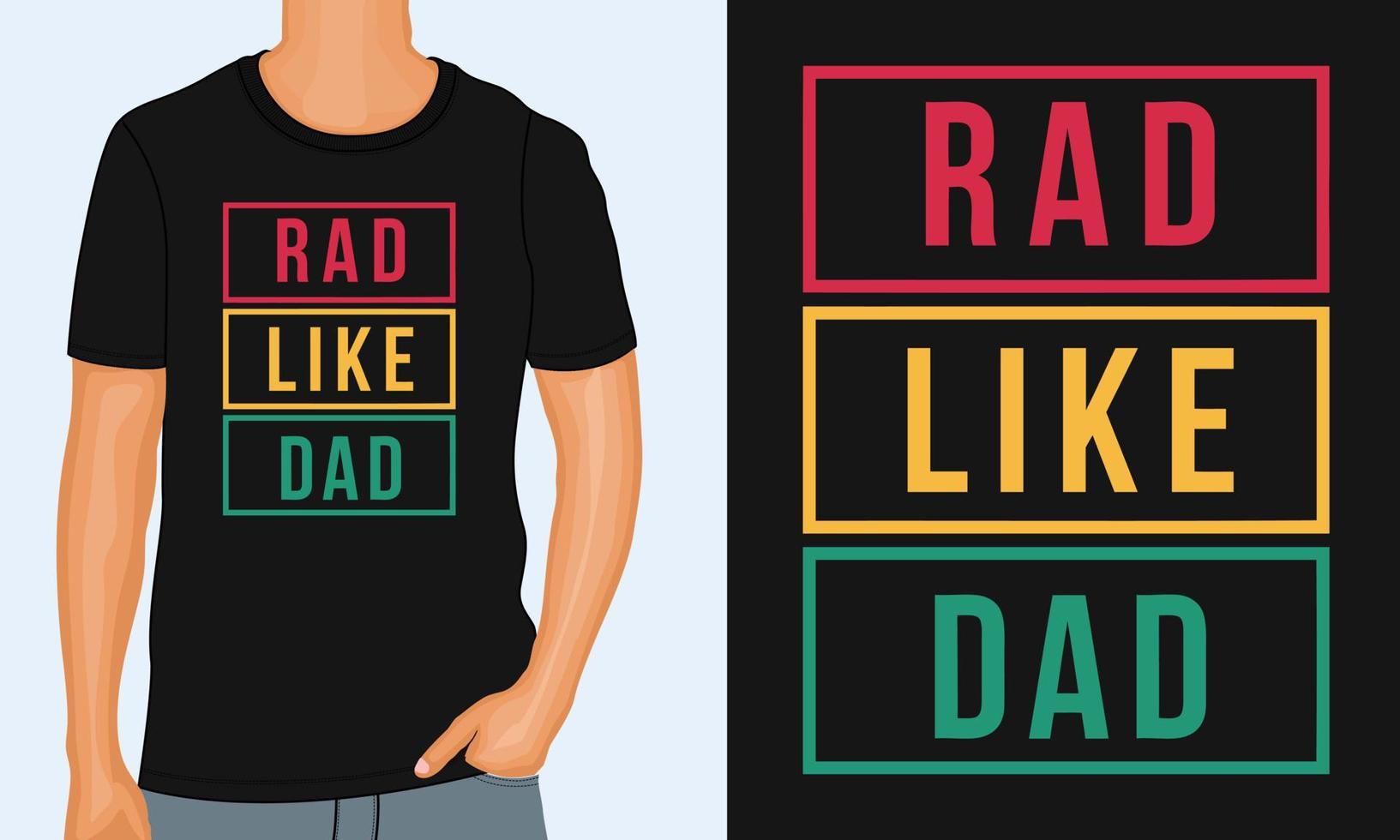 Red Like Dad Typography t-shirt Chest print design Ready to print. vector