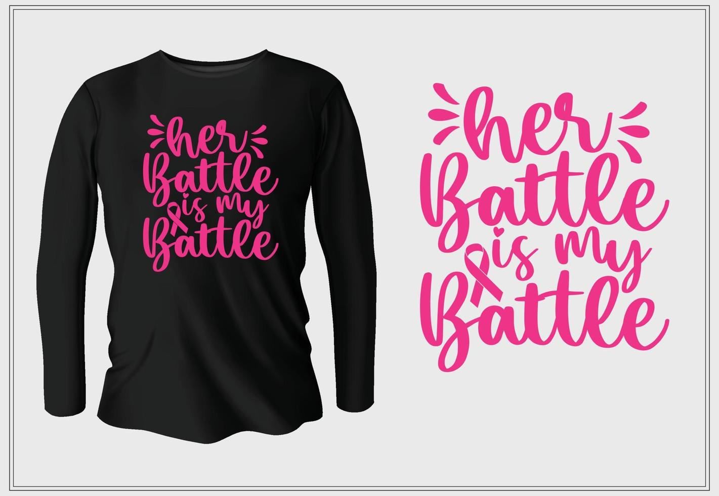 her battle is my battle t-shirt with vector
