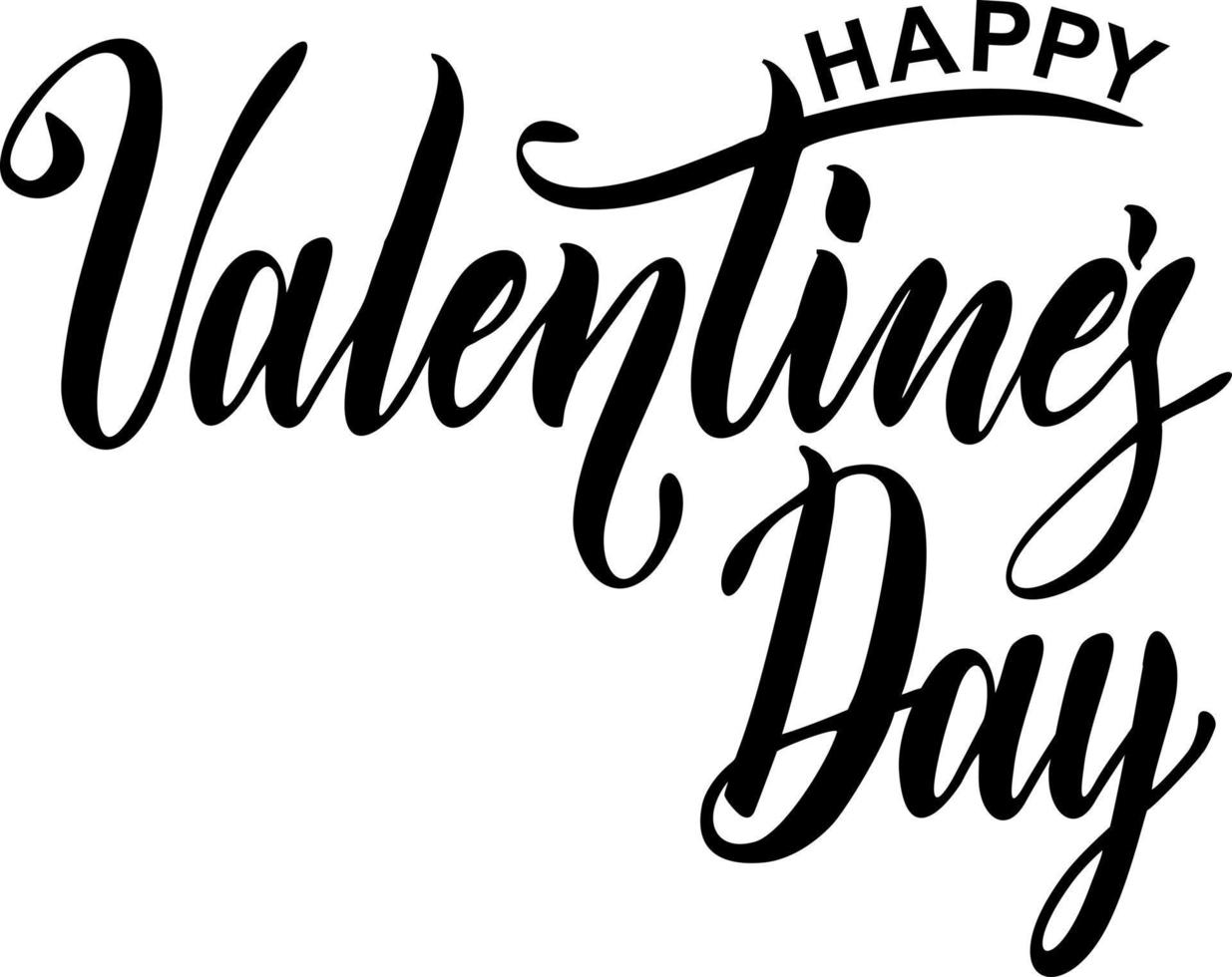 Happy Valentine's day vector card. Happy Valentines Day lettering