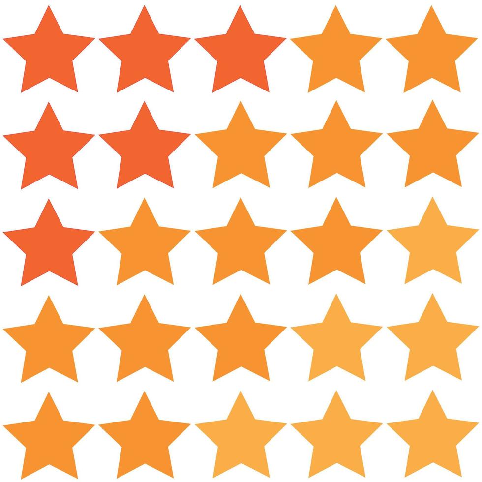 Star series vector, the vector of a collection of red, orange, yellow stars. Great for decorations, icons, symbols.