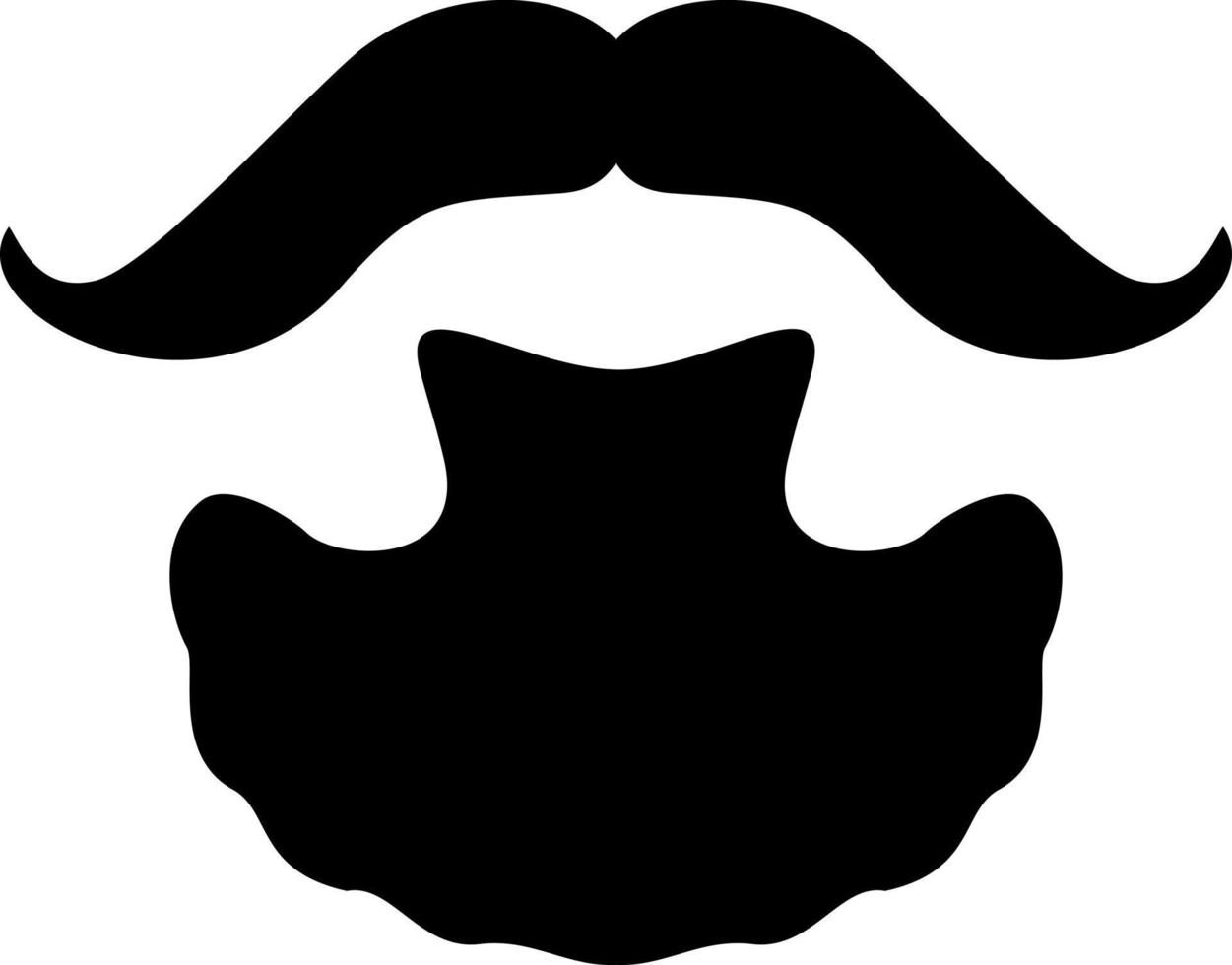 mustache and beard flat vector