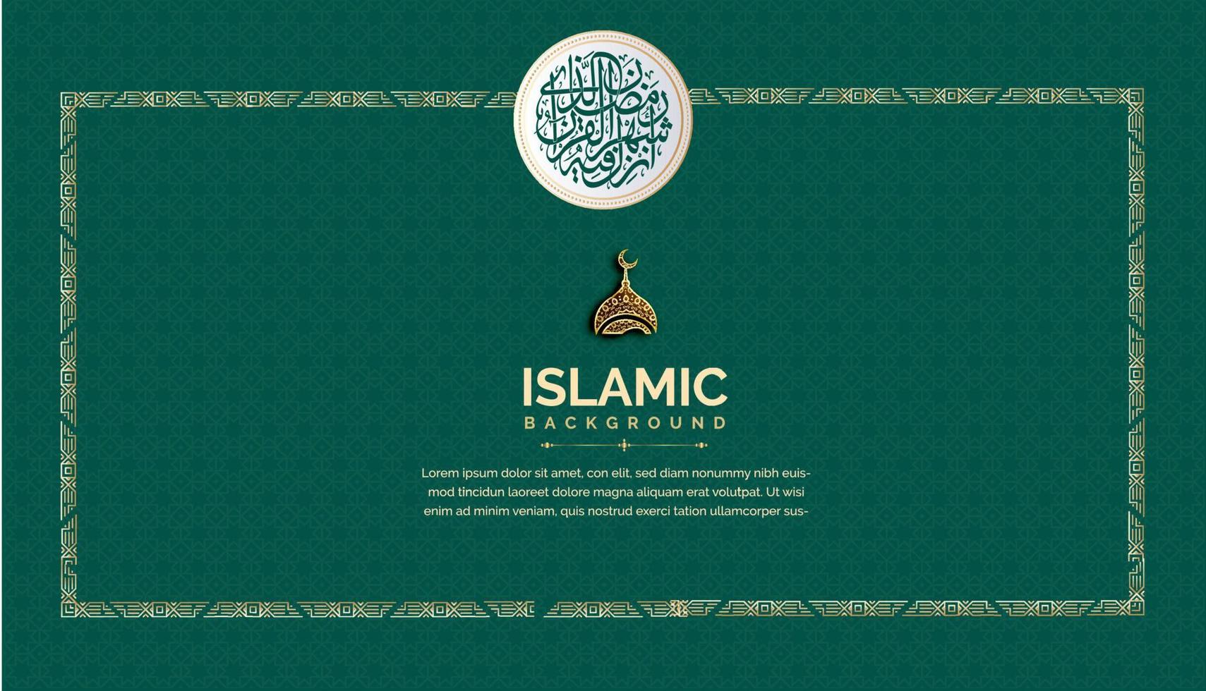 luxury islamic background with islamic pattern vector