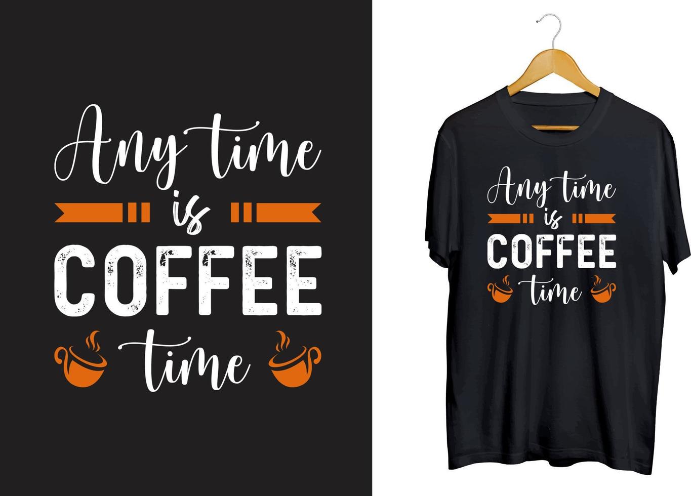 diseño de camiseta de tipografía de tiempo de café, artesanía de citas de café, vector svg de café