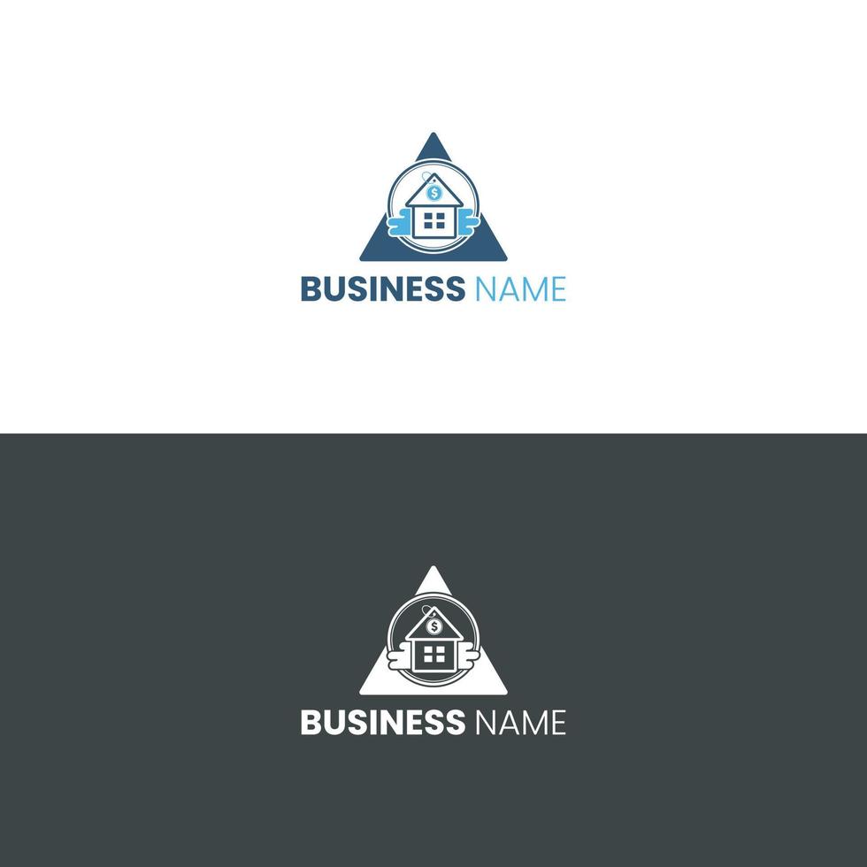 Home Loan Service Logo Design 2 Vector Illustration