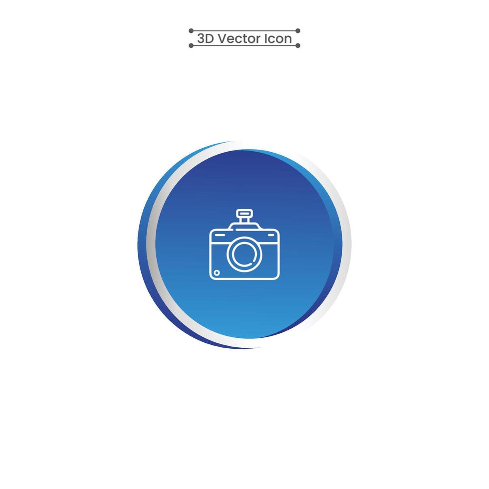 3D Thematic Photo Shoot Icon Vector Illustration