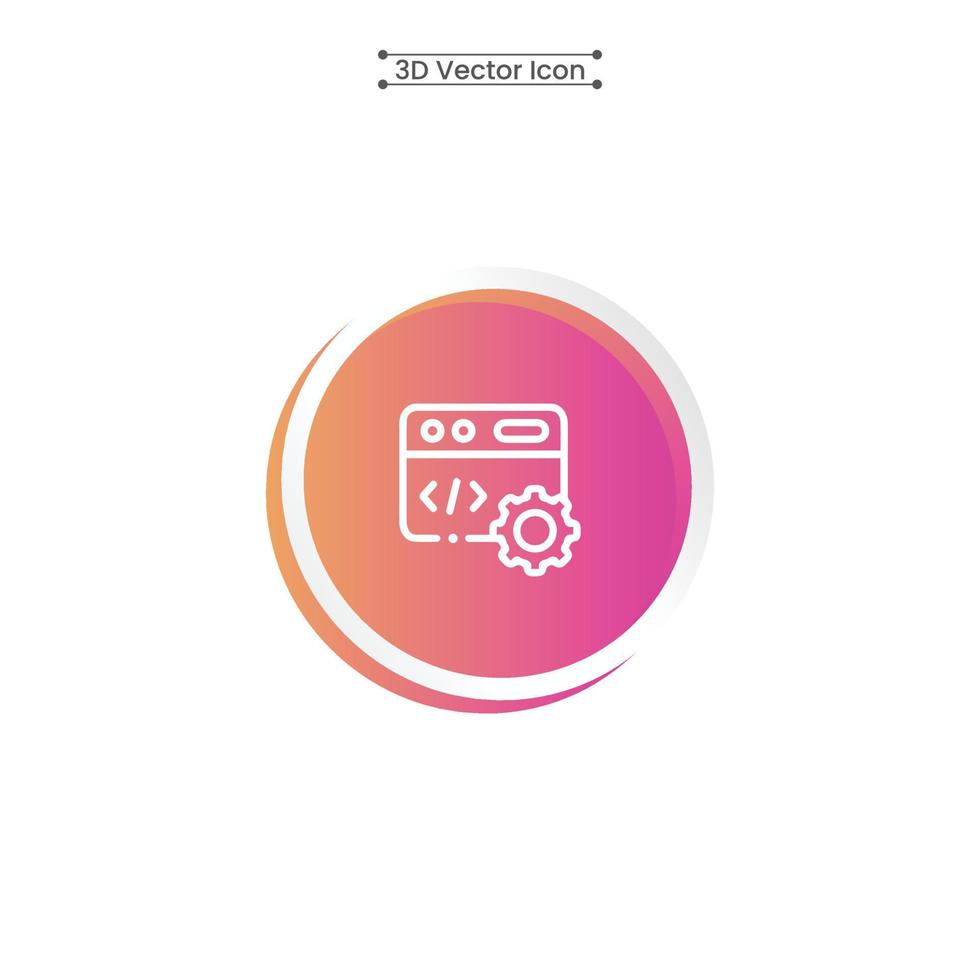 Full Stack Development Icon Vector Illustration