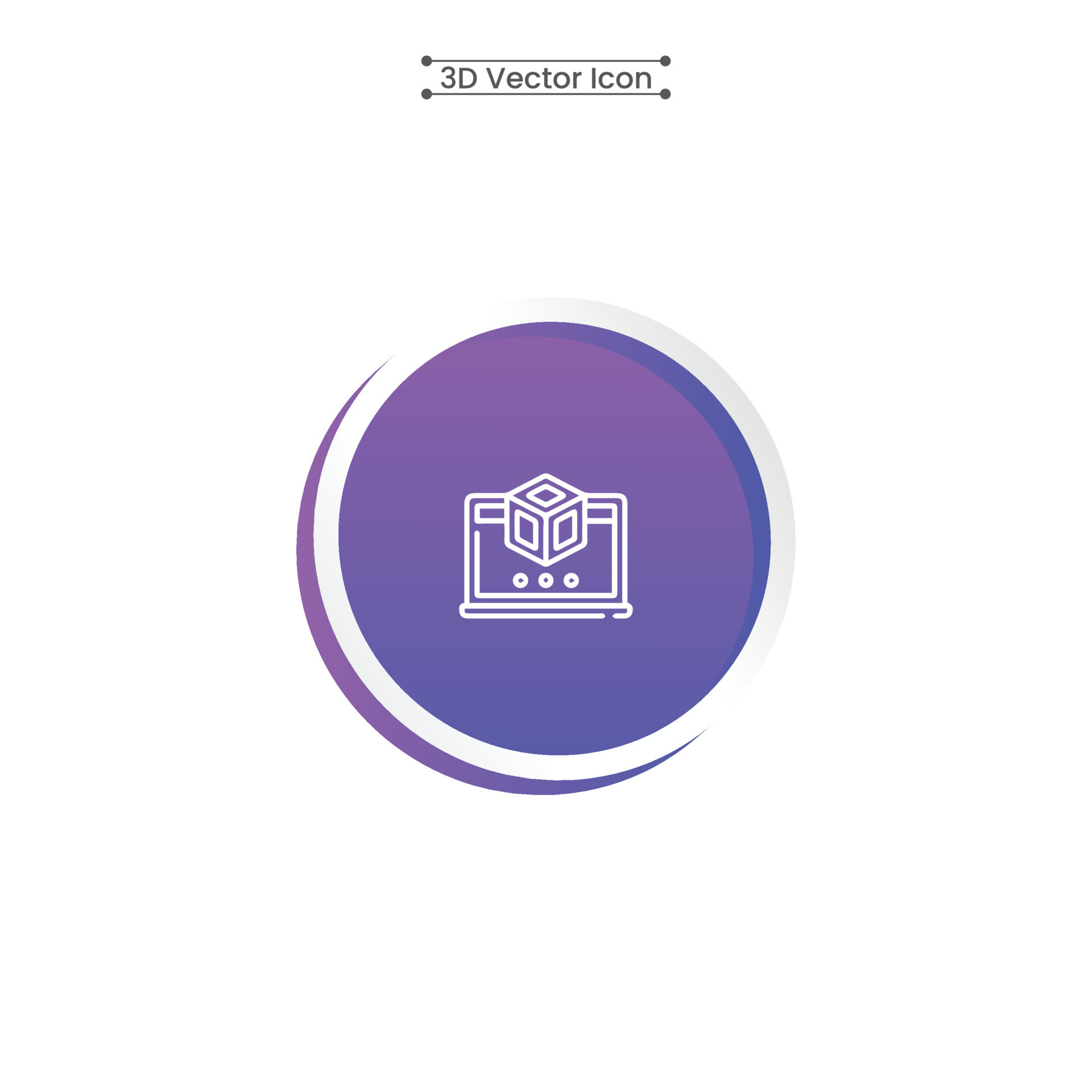 ilustración de vector de icono de animación 3d 10557503 Vector en Vecteezy