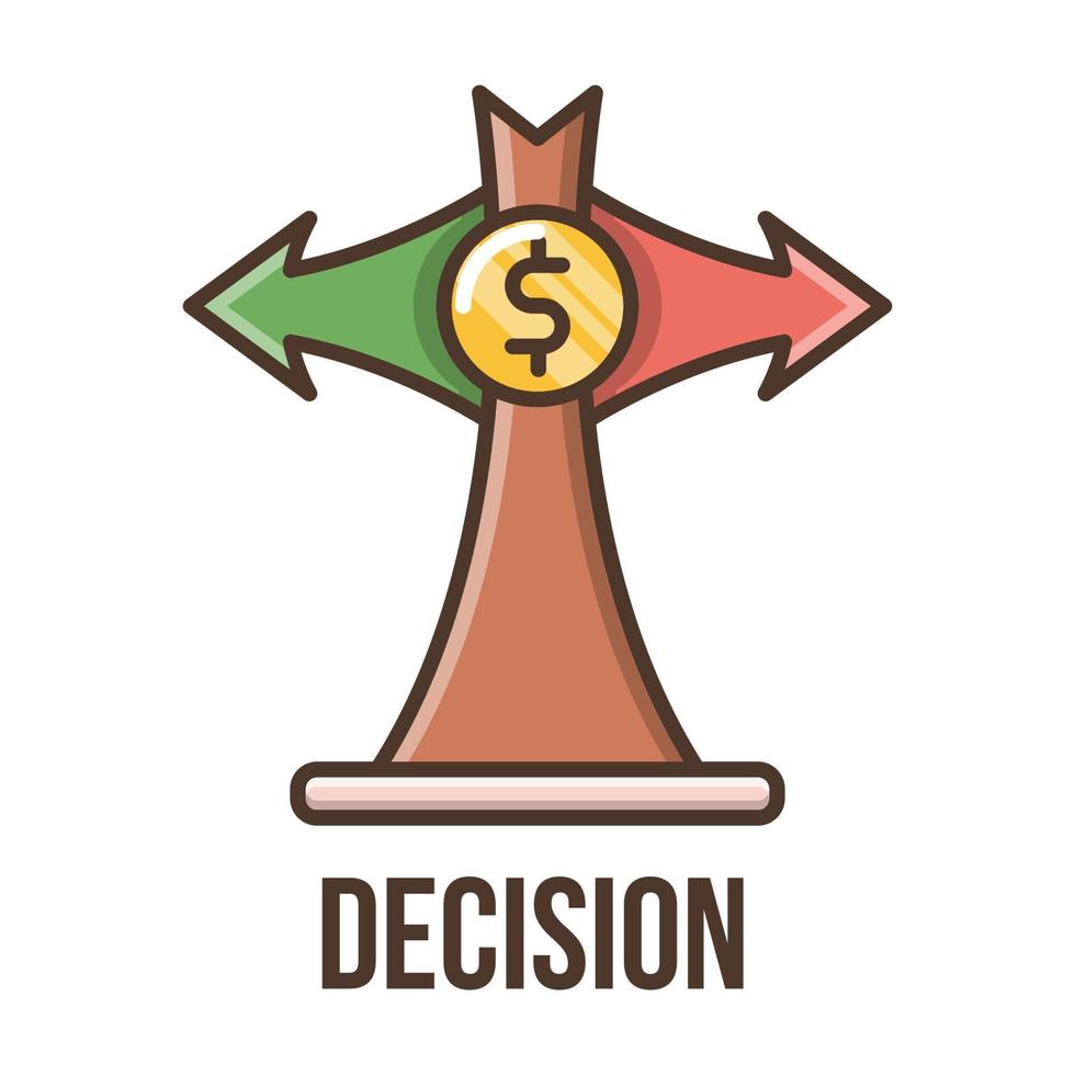 Decision vector icon