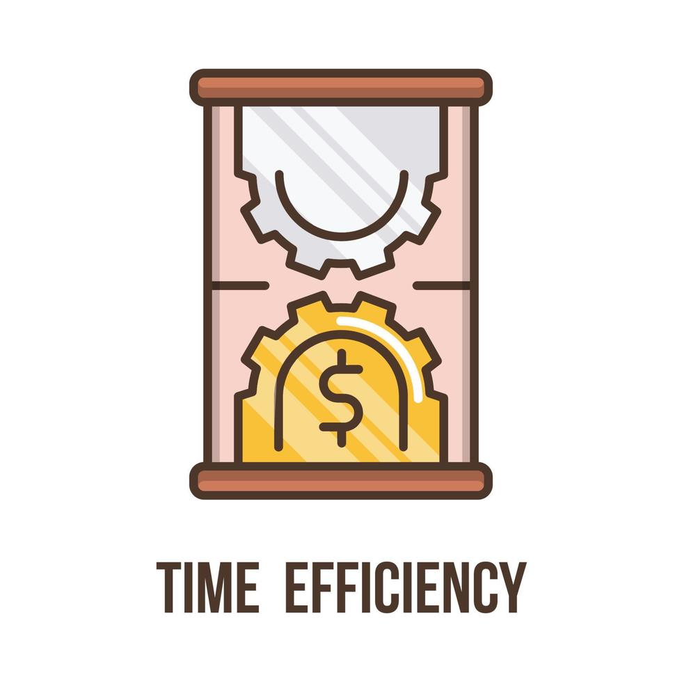 Time efficiency vector icon