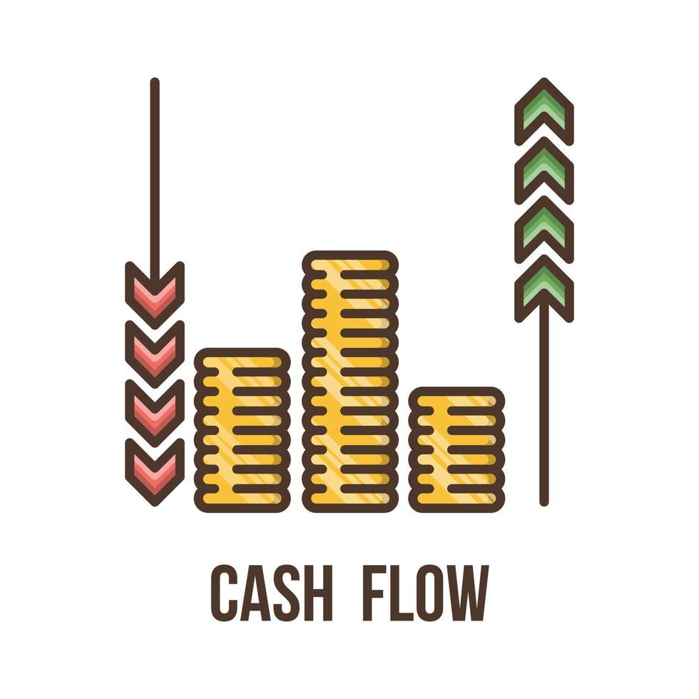 Cash flow vector icon