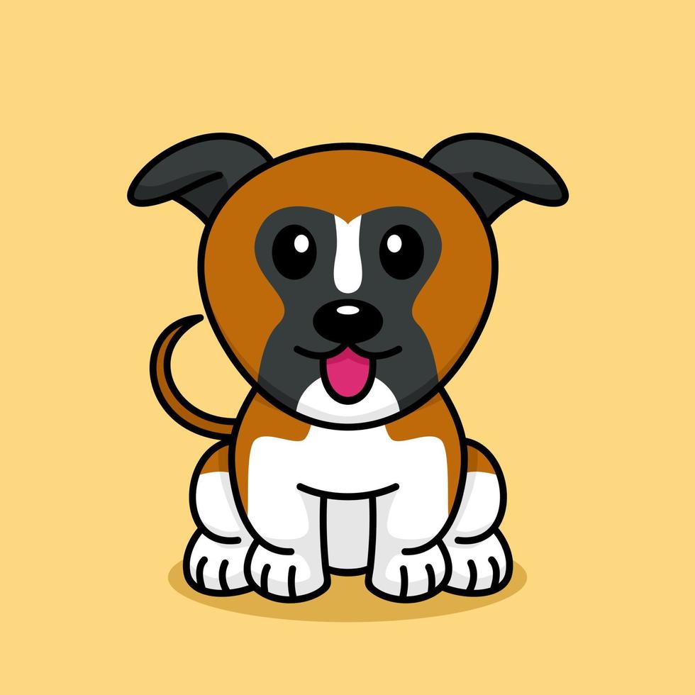 Cute baby dog premium vector illustration