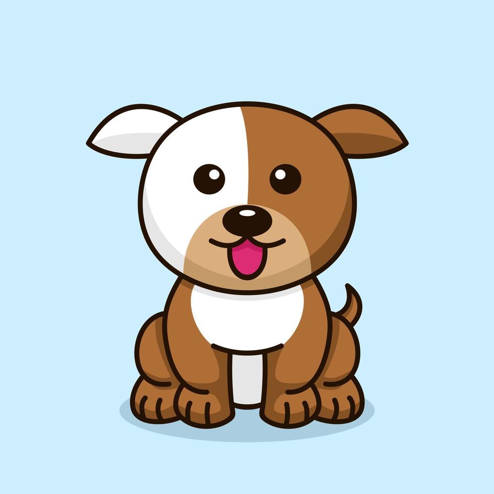 ilustración vectorial de un lindo y adorable cachorro vector