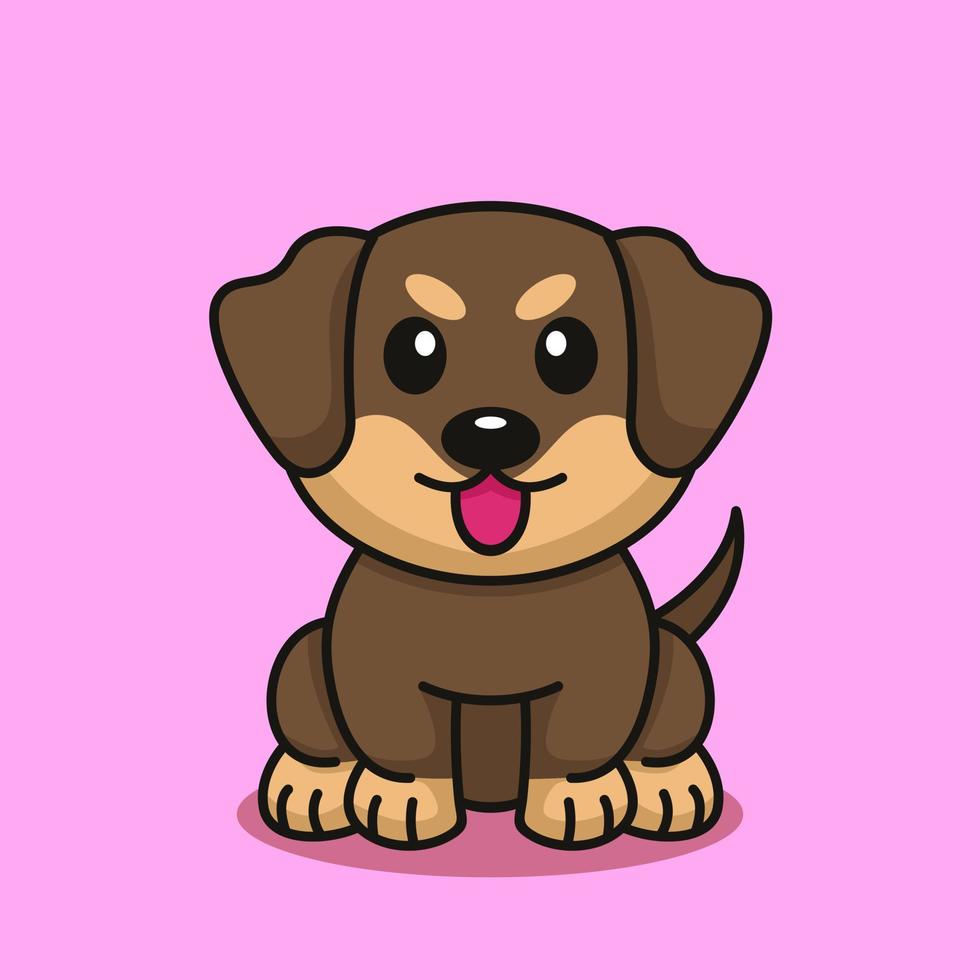 Vector illustration of a cute and adorable puppy