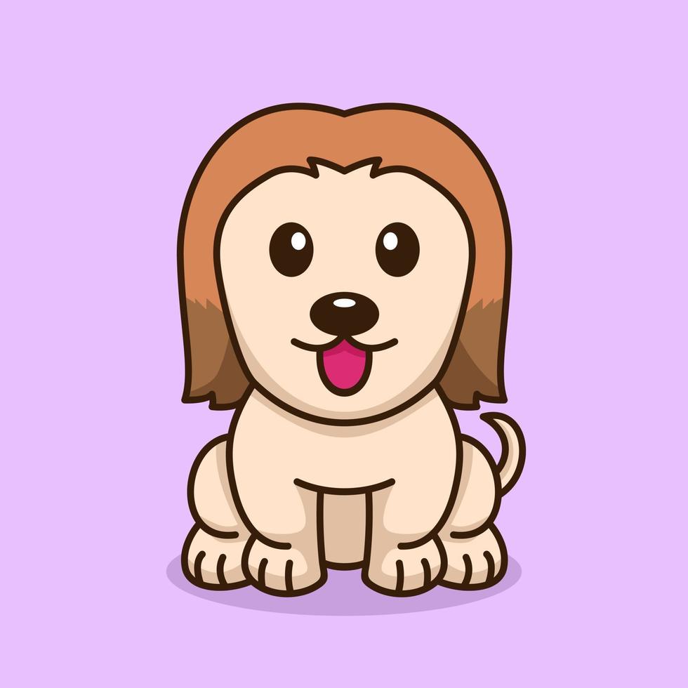 Cute baby dog premium vector illustration