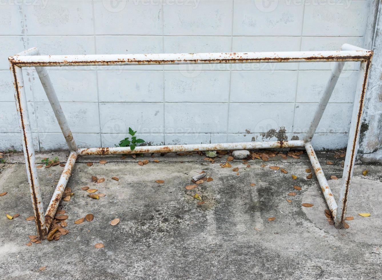 Rusty futsal goal photo
