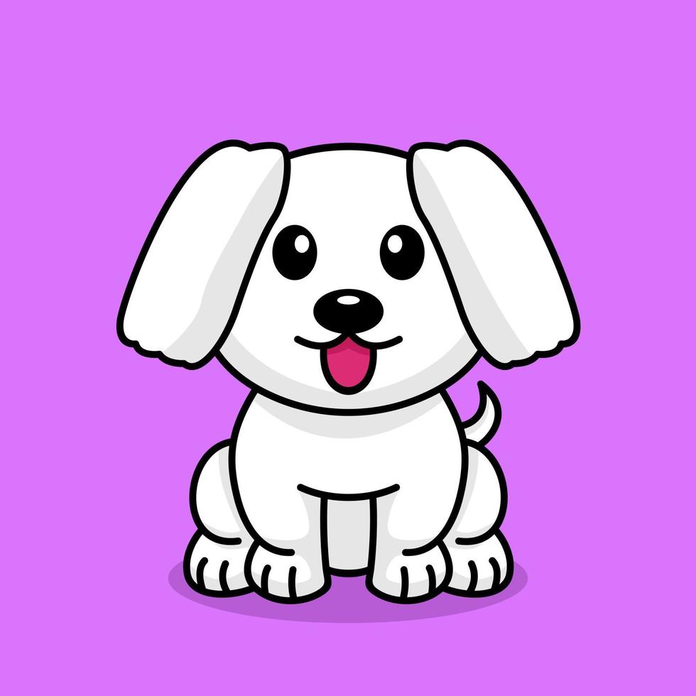 Vector illustration of a cute and adorable puppy