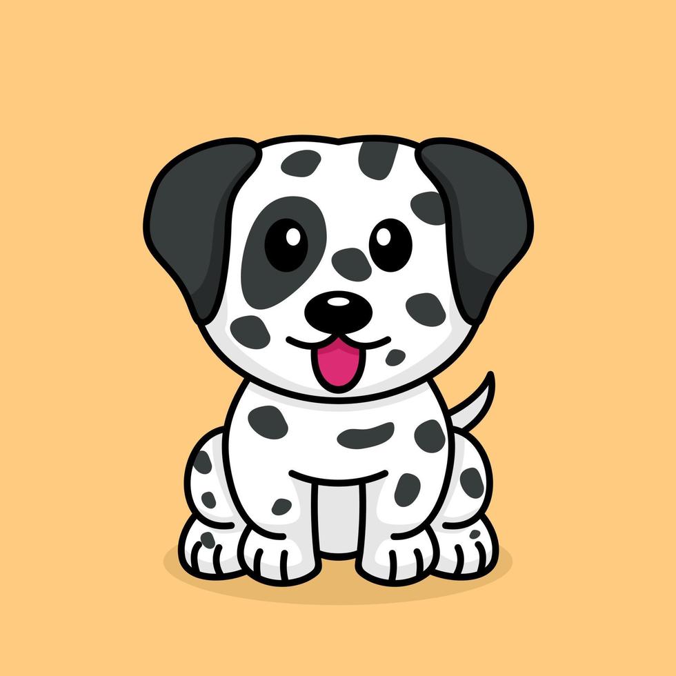 Cute baby dog premium vector illustration