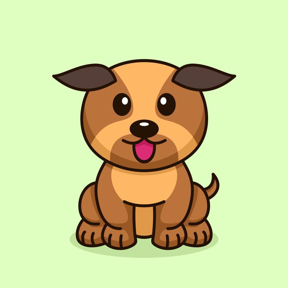 ilustración vectorial de un lindo y adorable cachorro vector