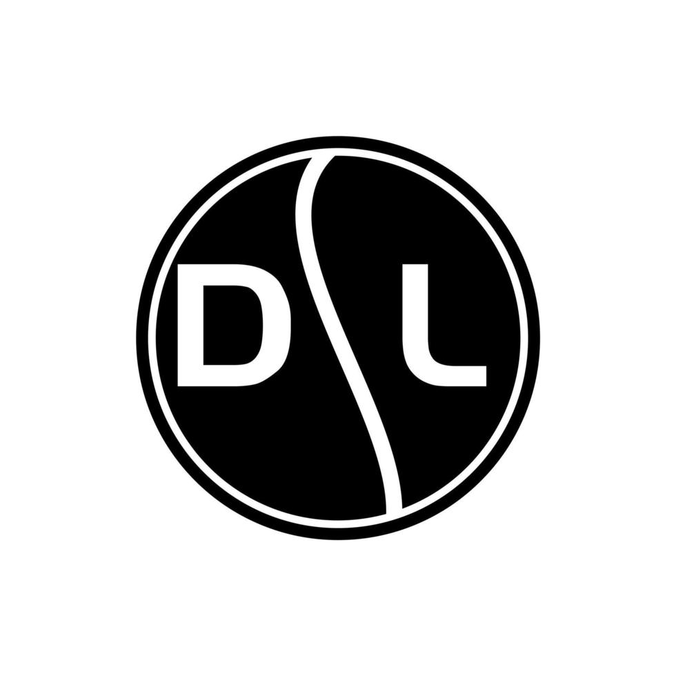 DL creative circle letter logo concept. DL letter design. vector