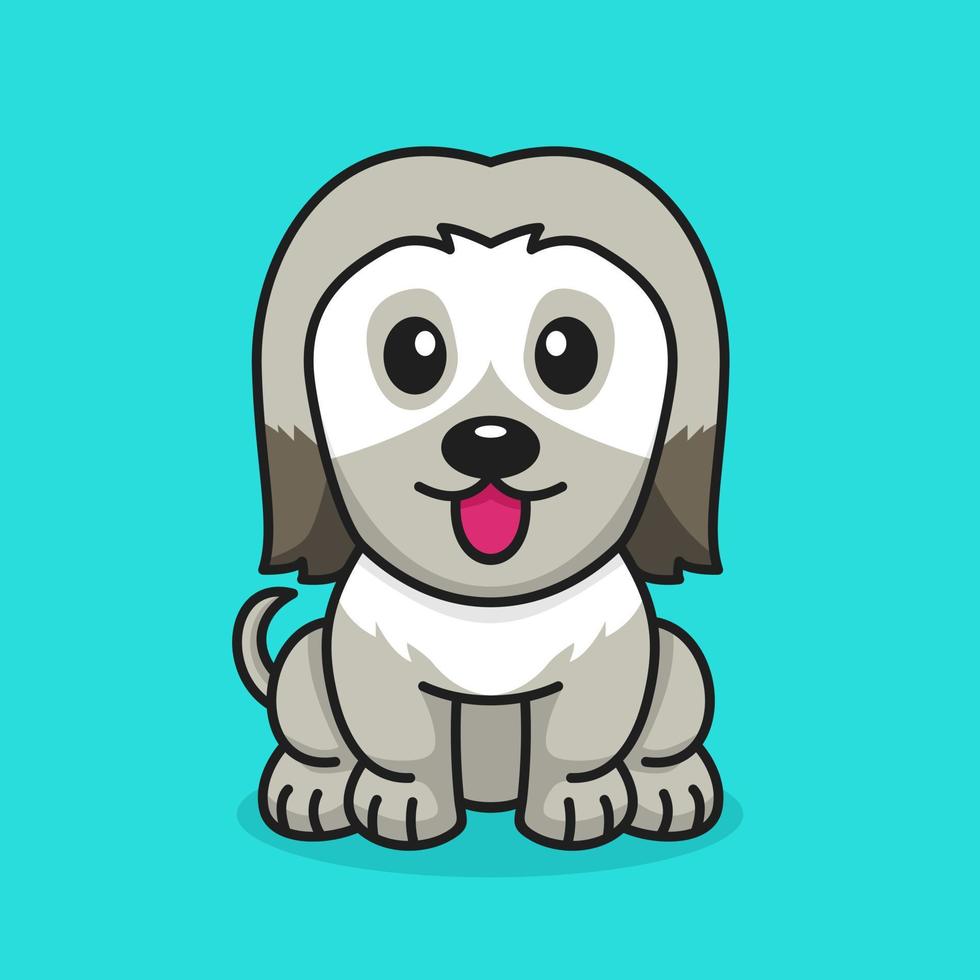 Cute baby dog premium vector illustration