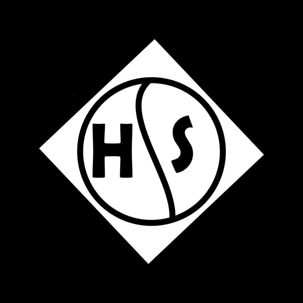 HS creative circle letter logo concept. HS letter design. vector