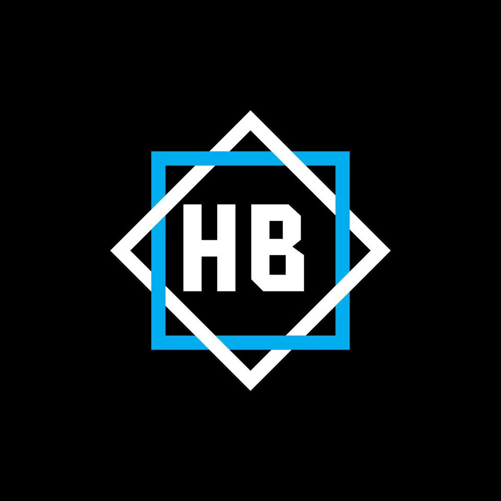 HB creative circle letter logo concept. HB letter design. vector