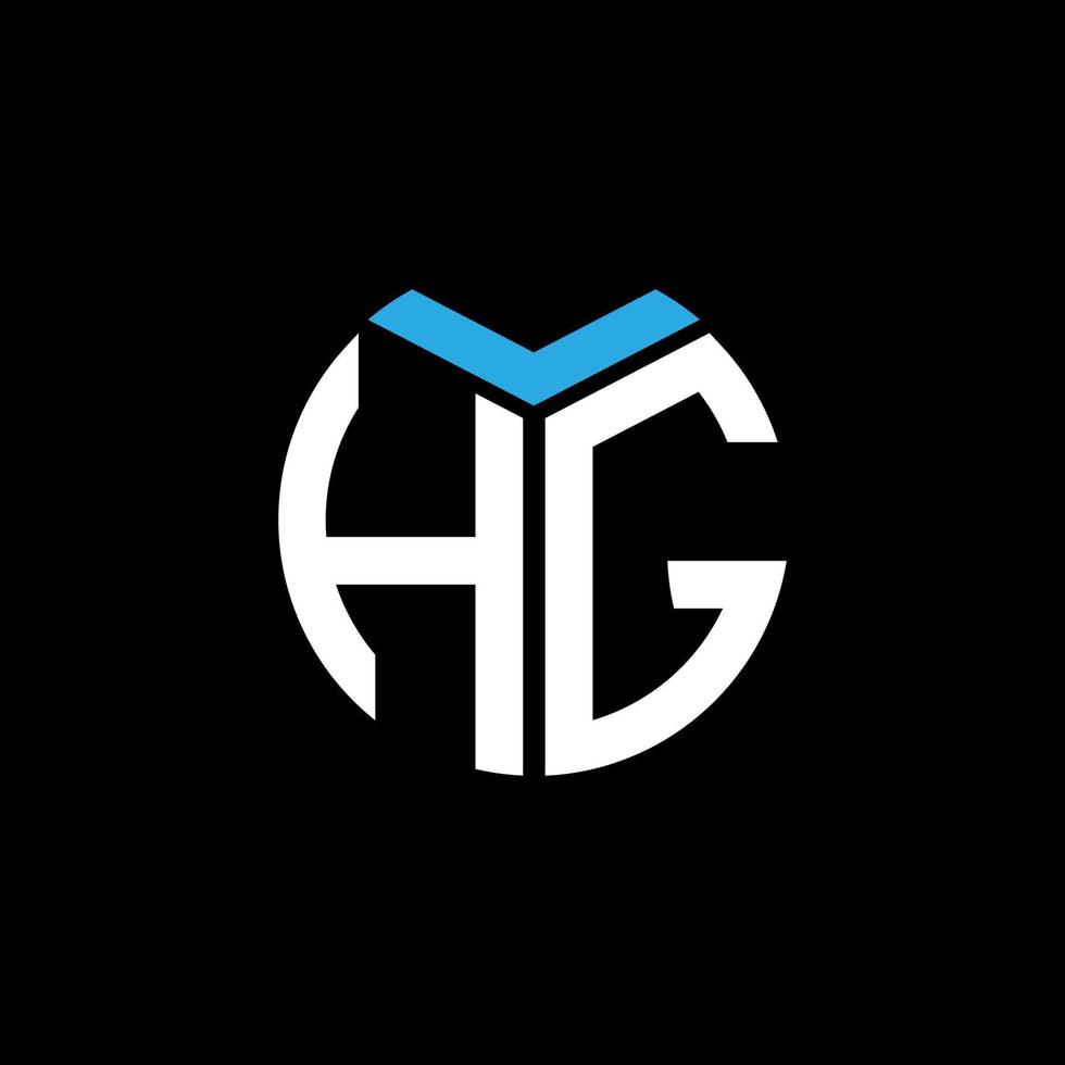 HG creative circle letter logo concept. HG letter design. vector