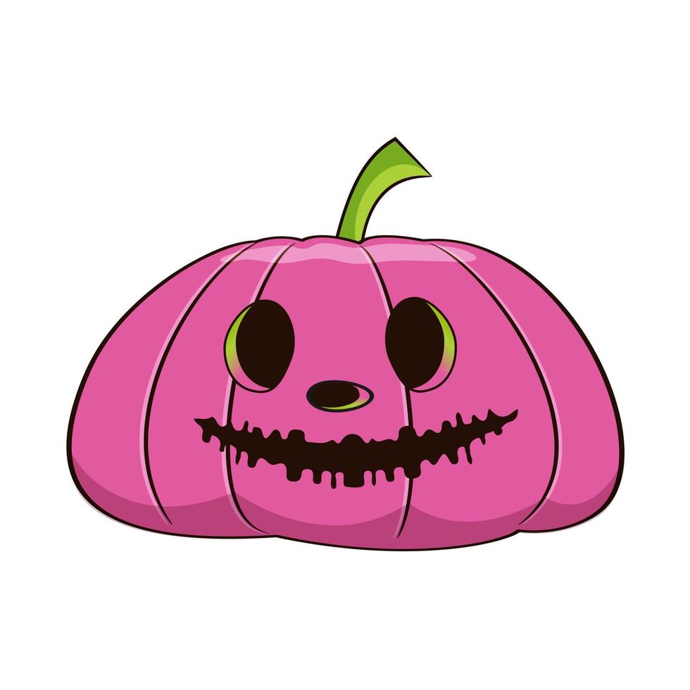 feliz calabaza de halloween sobre fondo blanco. ilustración vectorial vector