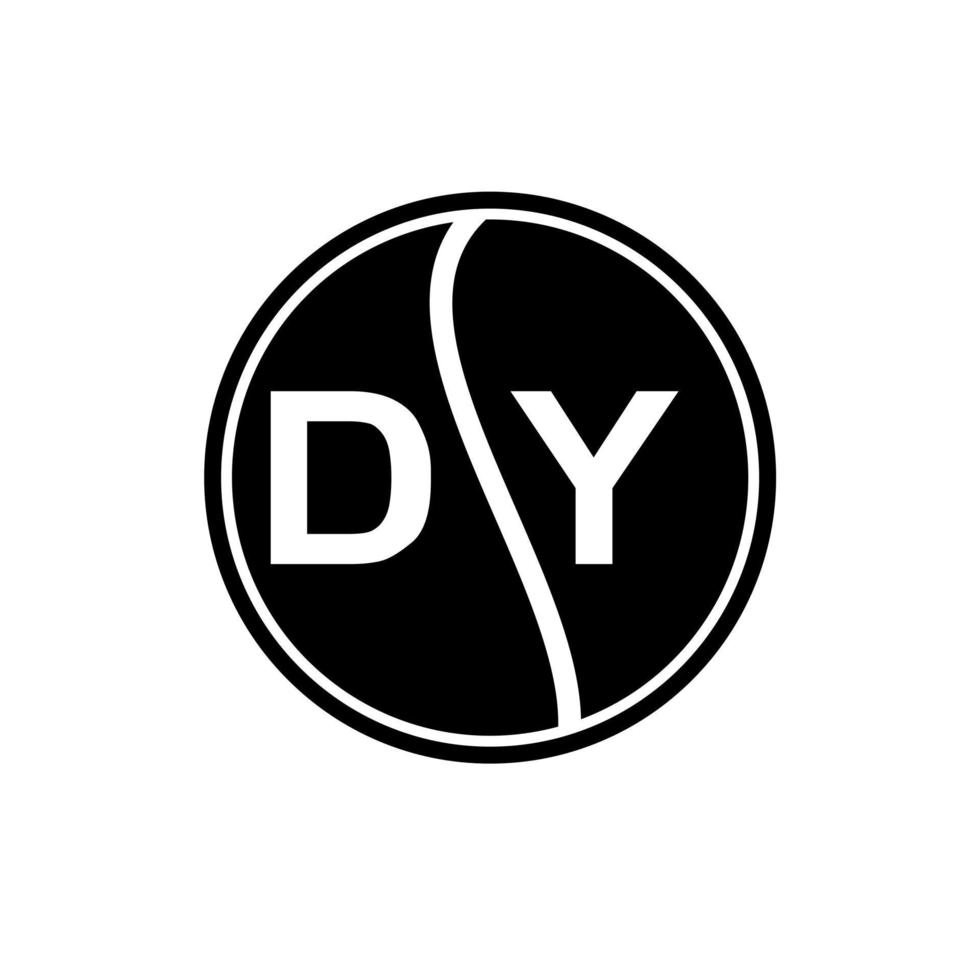 DY creative circle letter logo concept. DY letter design. vector
