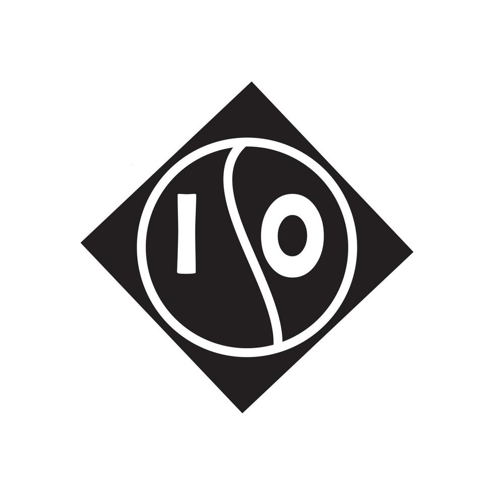 IO creative circle letter logo concept. IO letter design. vector