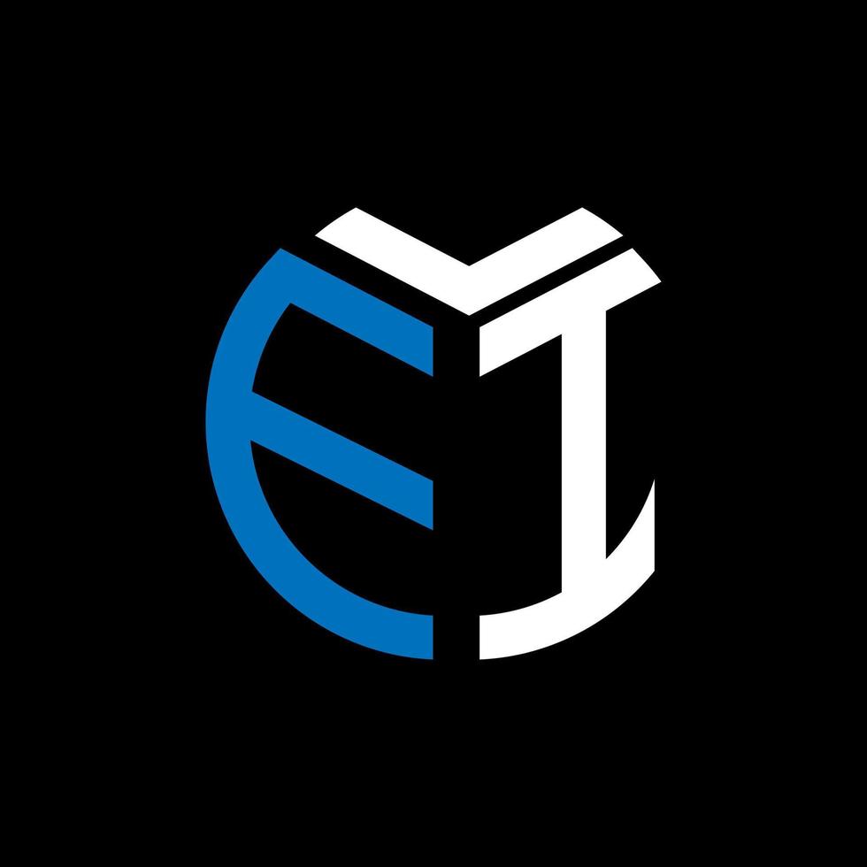 EI creative circle letter logo concept. EI letter design. vector