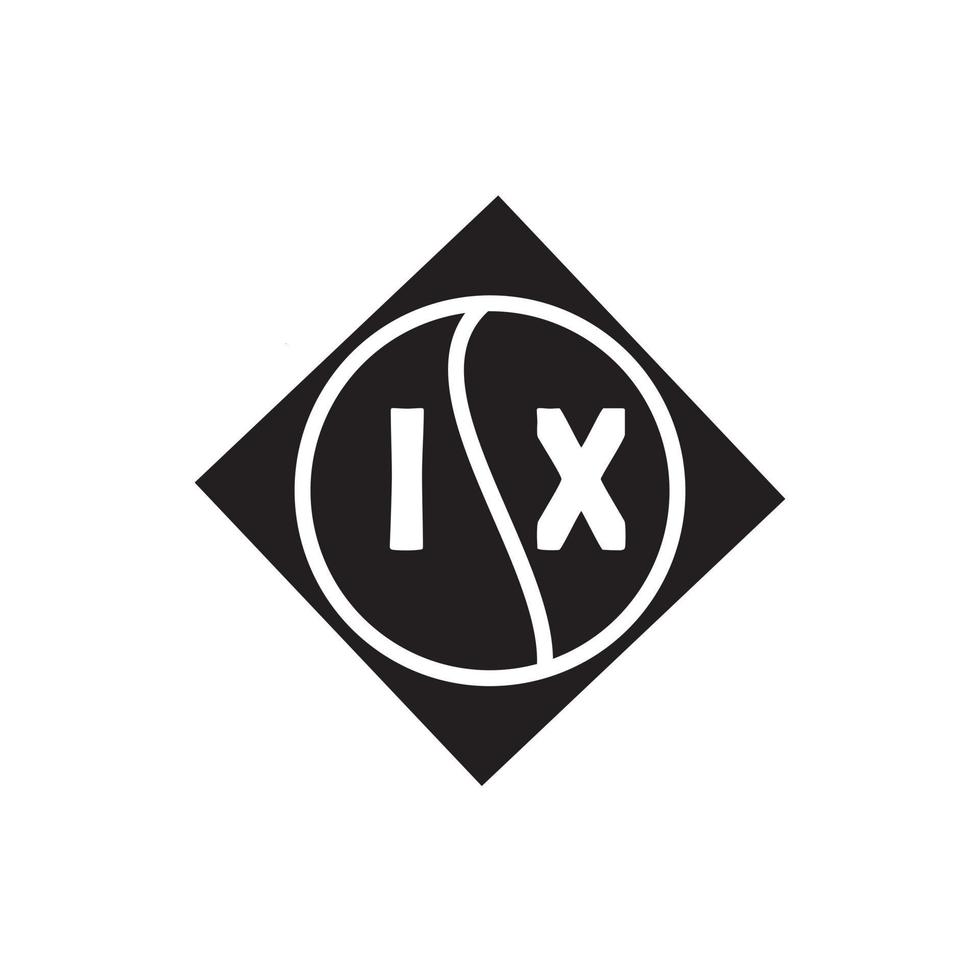 IX creative circle letter logo concept. IX letter design. vector