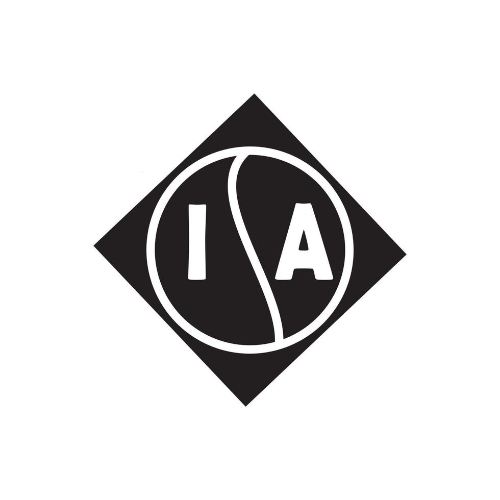 IA creative circle letter logo concept. IA letter design. vector