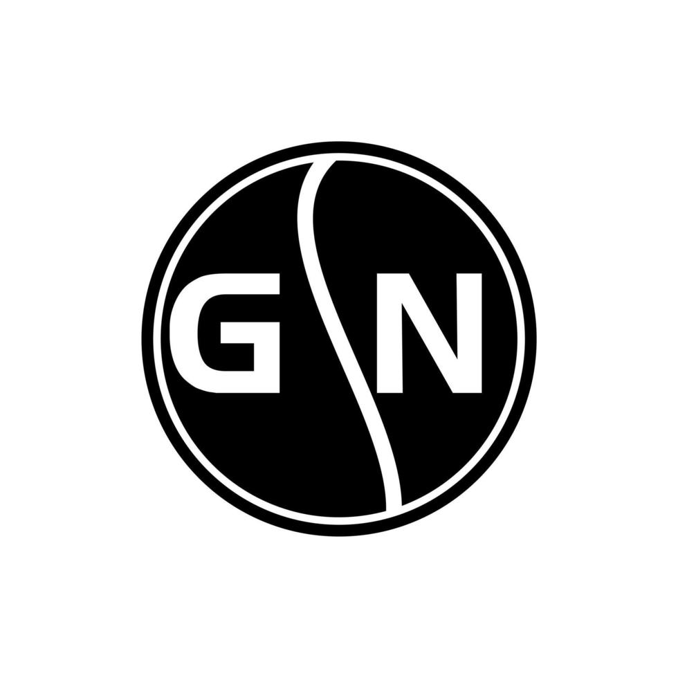 GN creative circle letter logo concept. GN letter design. vector