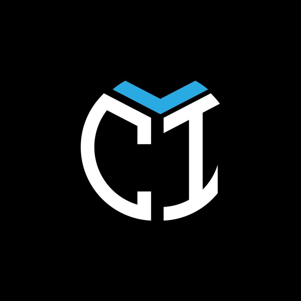 CI creative circle letter logo concept. CI letter design. vector