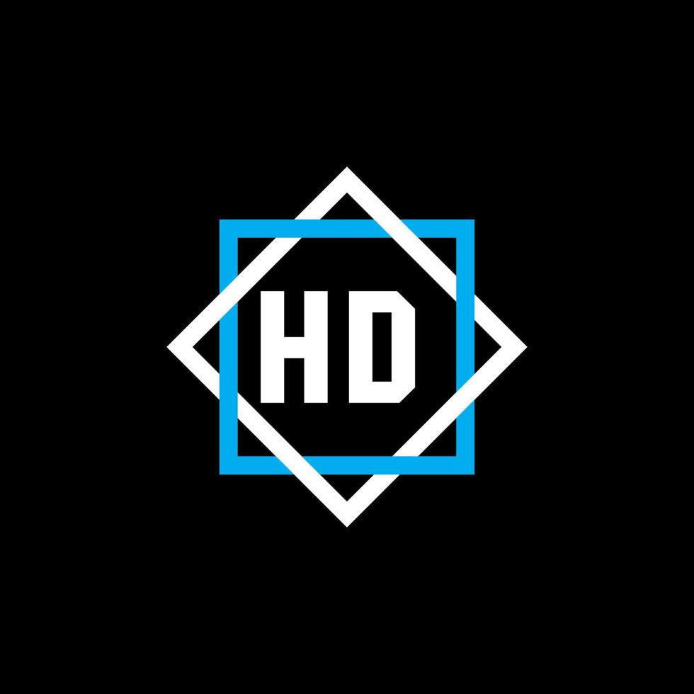 HD creative circle letter logo concept. HD letter design. vector