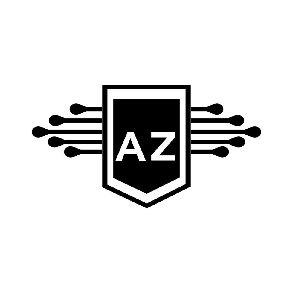 concepto de logotipo de letra de círculo creativo az. diseño de letras az. vector