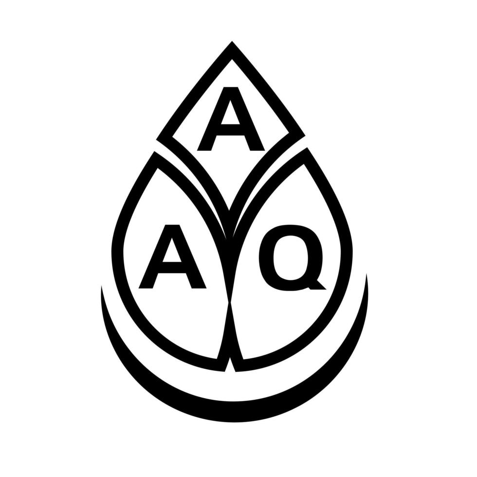 AAQ letter logo design on black background. AAQ creative circle letter logo concept. AAQ letter design. vector