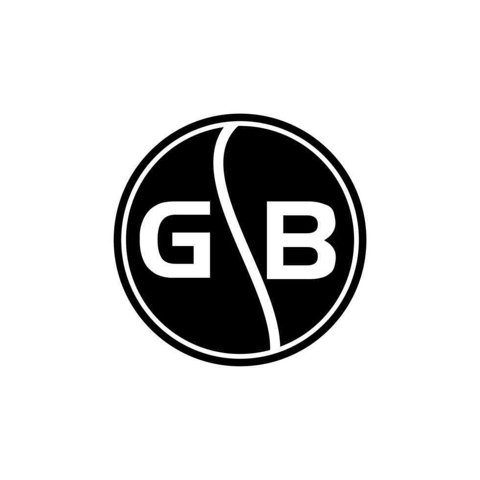 concepto de logotipo de letra de círculo creativo gb. diseño de letras gb. vector