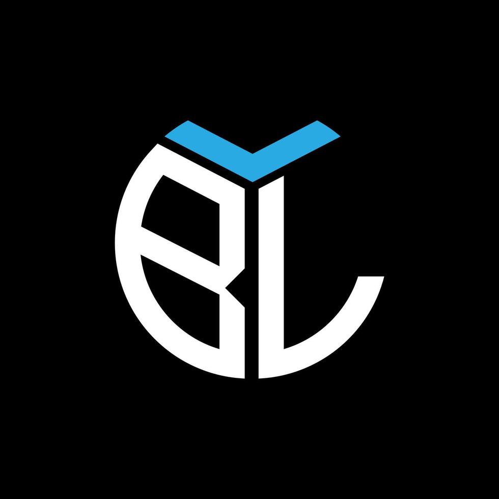BL creative circle letter logo concept. BL letter design. vector